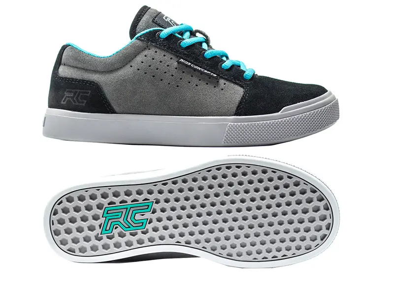 Ride Concepts Vice Flat Pedal Shoes - Youth - Charcoal-Black 1