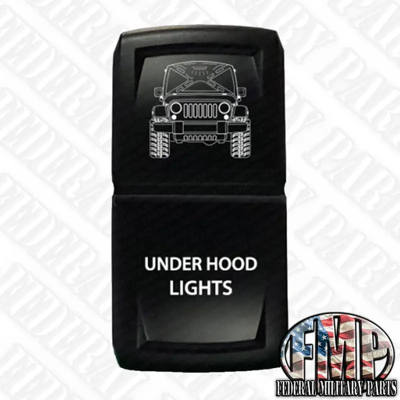 Rocker Switch "Under Hood Light" For Military Humvee M998 M1038 M1025 Hmmwv 1