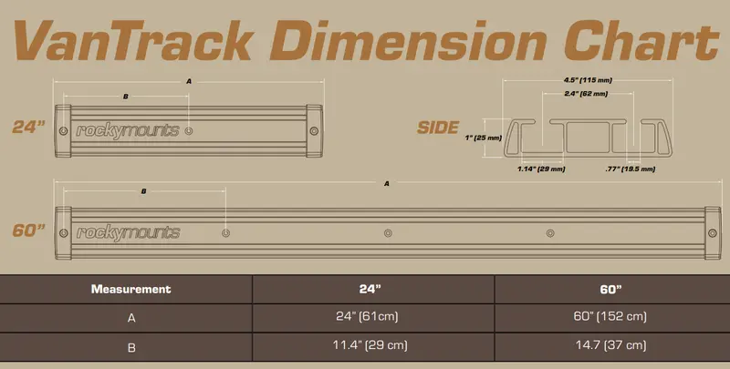 Rocky Mounts Vantrack Truck Bed Rack - 60" 2