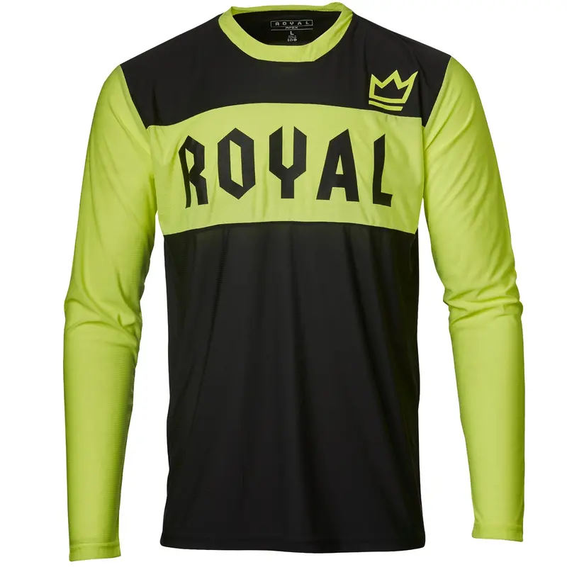 Royal Apex Long Sleeve Mtb Jersey - Flo Yellow-Black 1