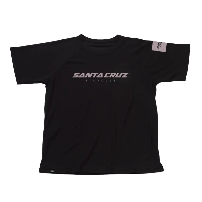 Santa Cruz Short Sleeve Tech Tee - Stacked Black 1
