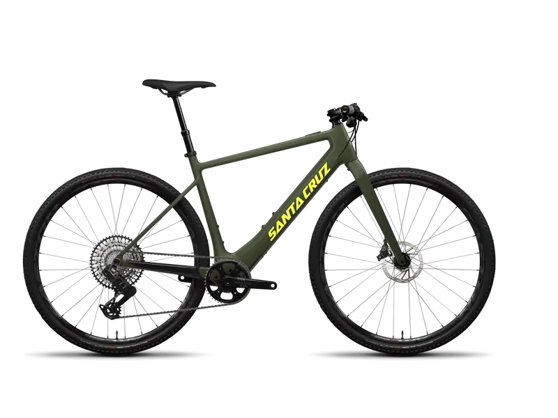 Santa Cruz Skitch Carbon Cc 700C - Rival Asx 1X Flat Bar - Matt Olive Green - 2024 1