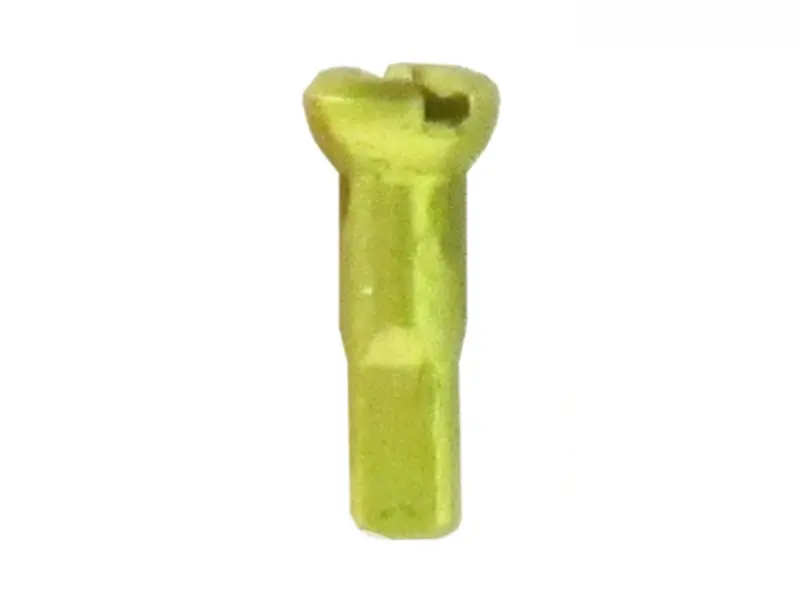 Sapim Aluminum Polyax 14G Nipple - Lime Green 1