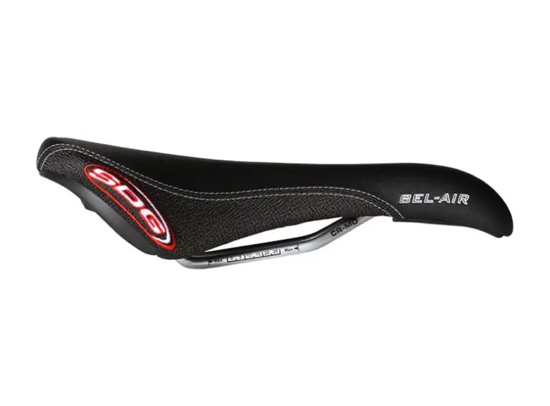 Sdg Bel Air Rl Steel Mtb Saddle - Black-Red 1