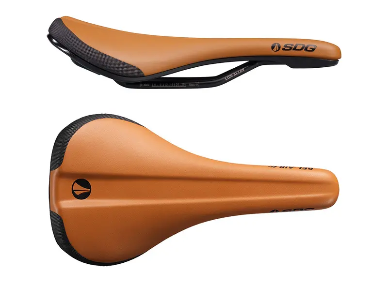 Sdg Bel Air V3 Lux Alloy Rail Saddle - Black-Brown 2
