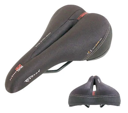 Serfas Dual Density Saddle With Cutout - Black-Red 1