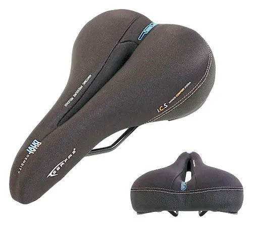 Serfas Dual Density Saddle With Cutout - Womens - Black-Blue 1