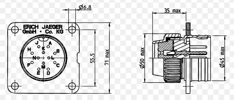 Set Ms75021-1 Brass 12-Pin Socket And Socket Cover Plate 7731428 2