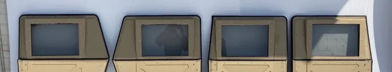 Set Of 4, Military Split Hard Doors Top Half Only - Fits Humvee 1