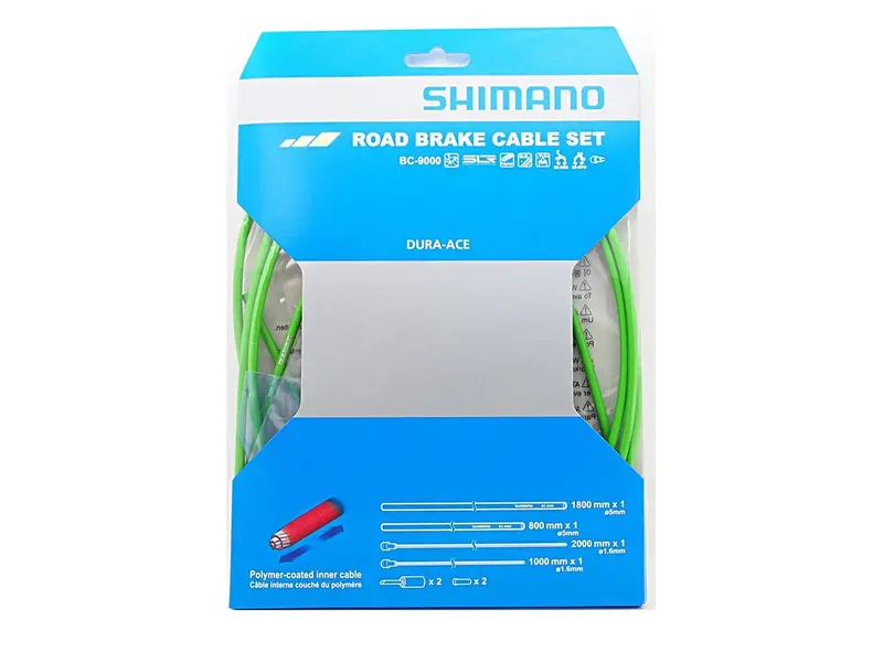 Shimano Dura-Ace 9000 Road Polymer Brake Cable Set - Green 1