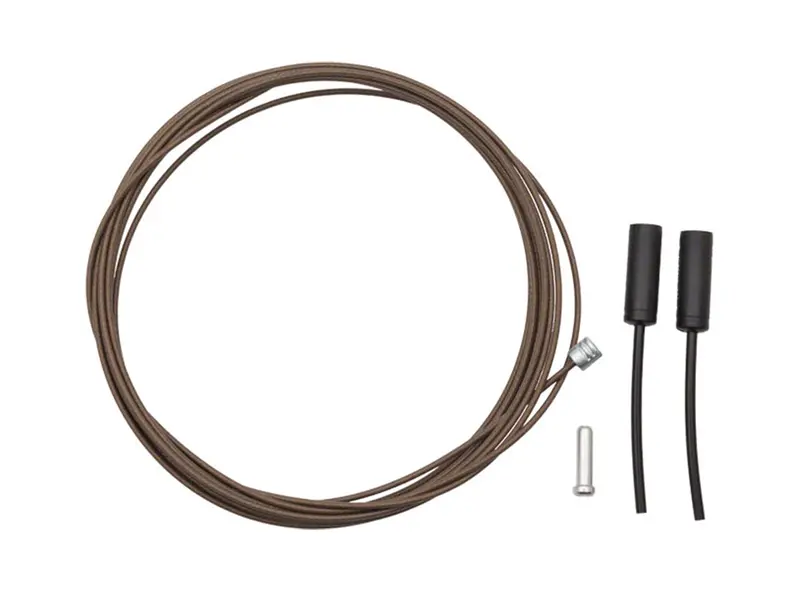 Shimano Dura-Ace/Xtr Polymer Coated Stainless Derailleur Cable - Silver - Black 1