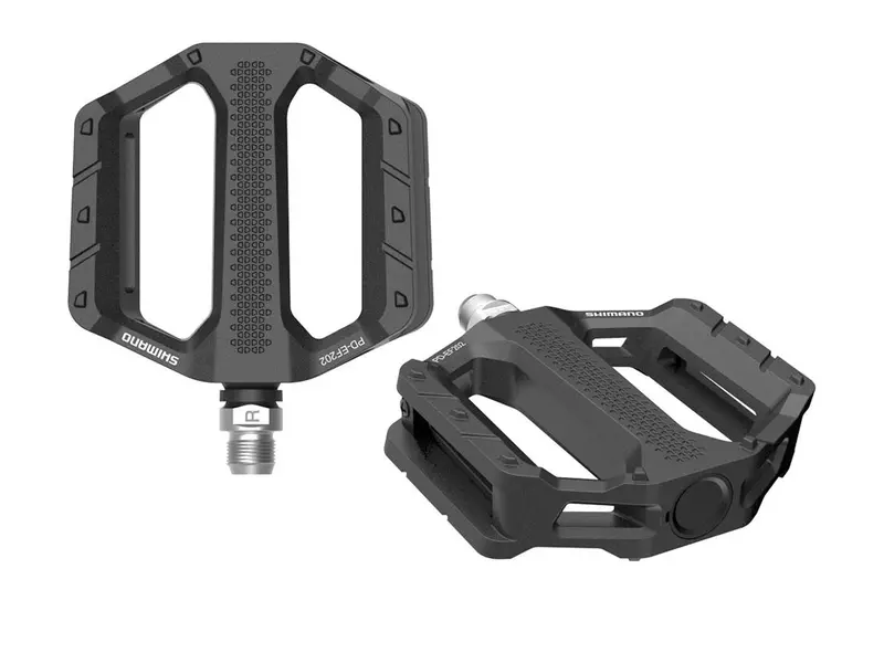 Shimano Ef202 E-Bike Flat Pedals - Black 1