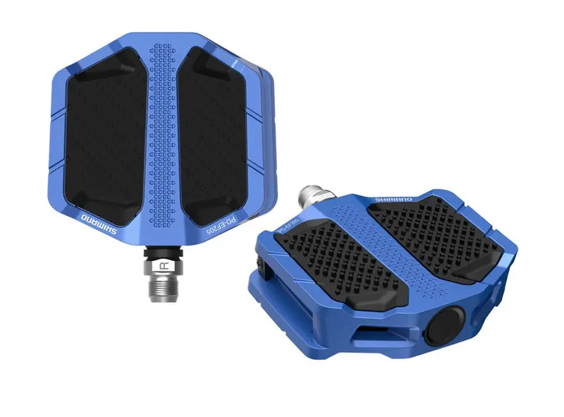 Shimano Ef205 E-Bike Flat Pedals - Blue 1