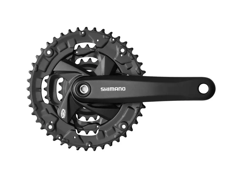 Shimano M371 9 Spd Triple Crankset - Black 1