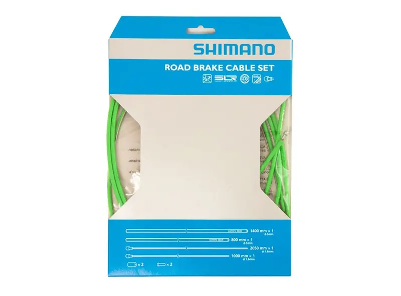 Shimano Road Ptfe Brake Cable Set - Green 1