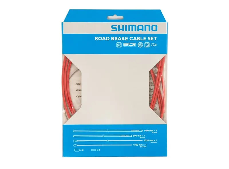 Shimano Road Ptfe Brake Cable Set - Red 1