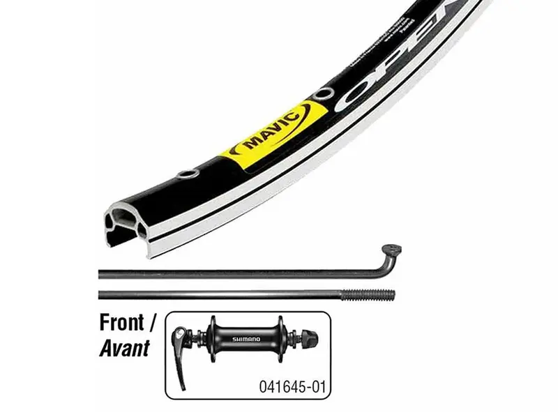 Shimano Rs400 On Mavic Open Elite 700C Wheel - Front - Black 1