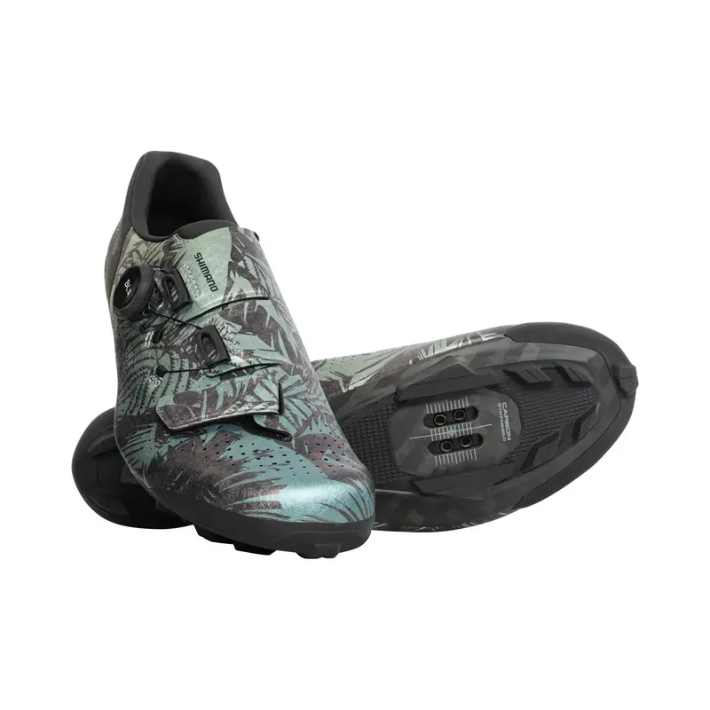 Shimano Rx801 Gravel Shoe - Special Edition - Tropical Leaves - 2023 1