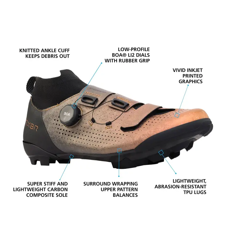 Shimano Rx801r Spd Gravel Shoe - Metallic Orange 5