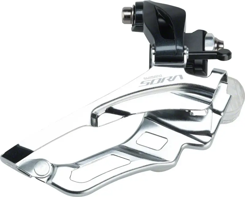 Shimano Sora R3030 9 Spd Triple Front Derailleur - Silver-Black 1