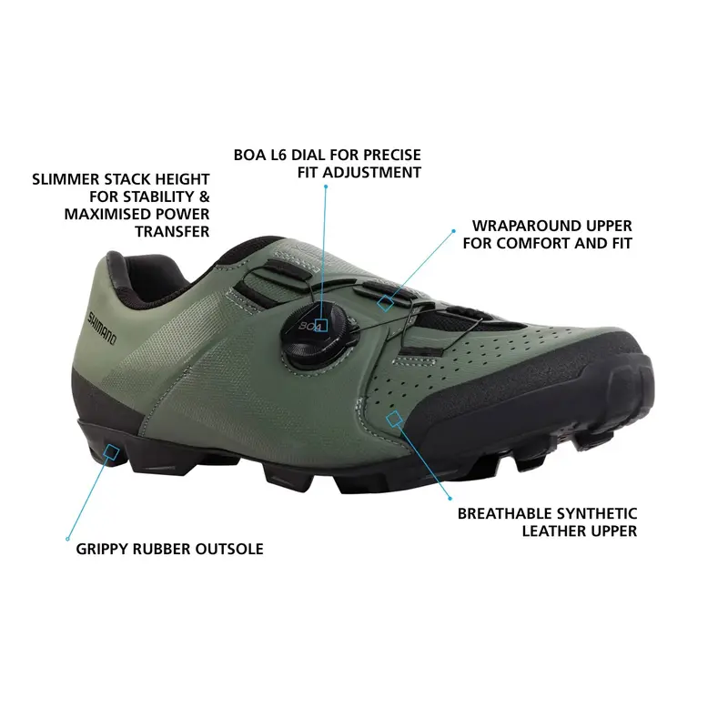 Shimano Xc300 Spd Mtb Shoe - Olive 5