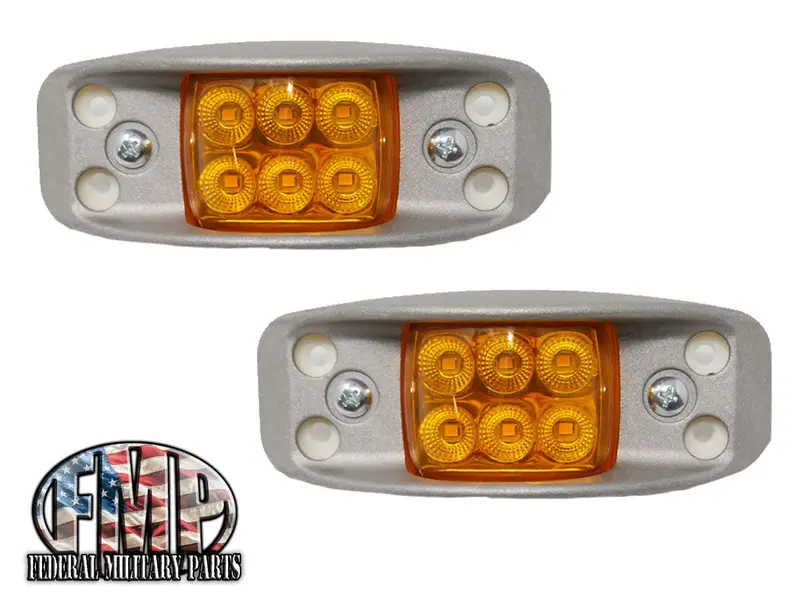 Side Marker Clearance Light Amber Lens Alloy Body Led 2