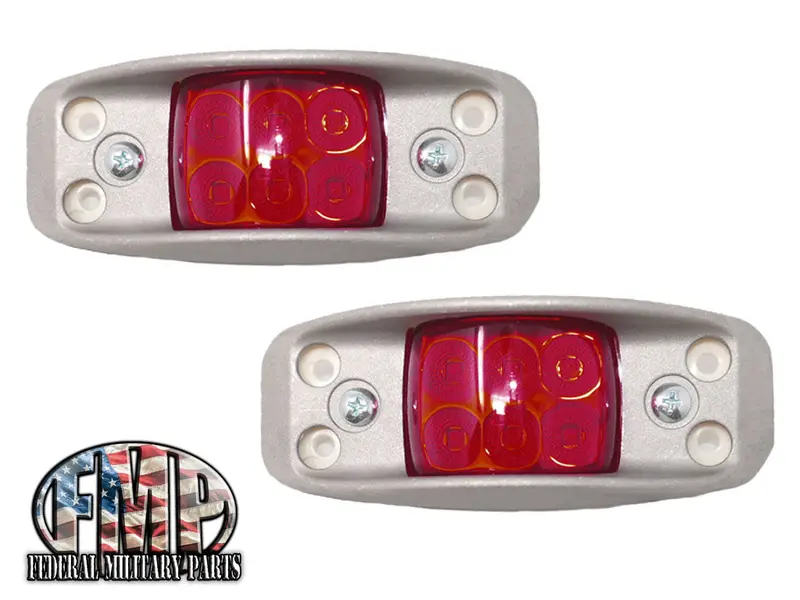 Side Marker Clearance Light Red Lens Alloy Body Led 2