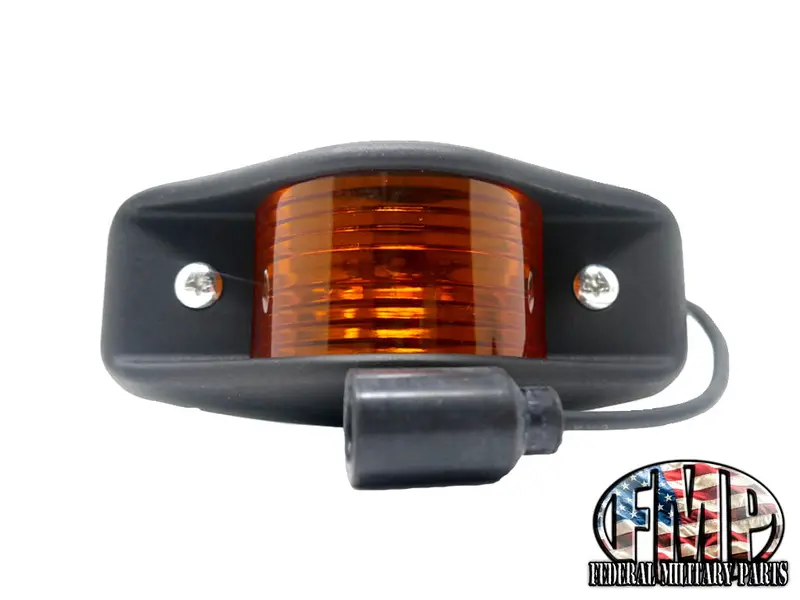 Side Marker Clearance Lights Amber Lens Black Body L.E.D. 2