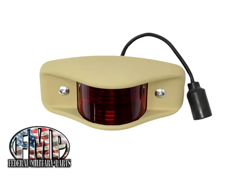 Side Marker Clearance Lights Single Or Pair Red Lens Tan Body Led Plug And Play For All Military Wheeled Vehicles Including Humvee 1