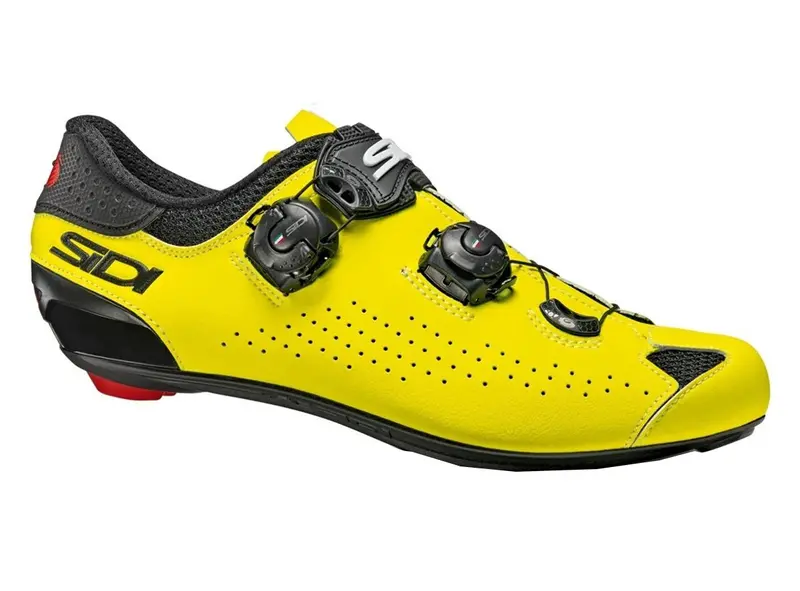 Sidi Genius 10 Road Shoe - Black-Yellow Fluo 1
