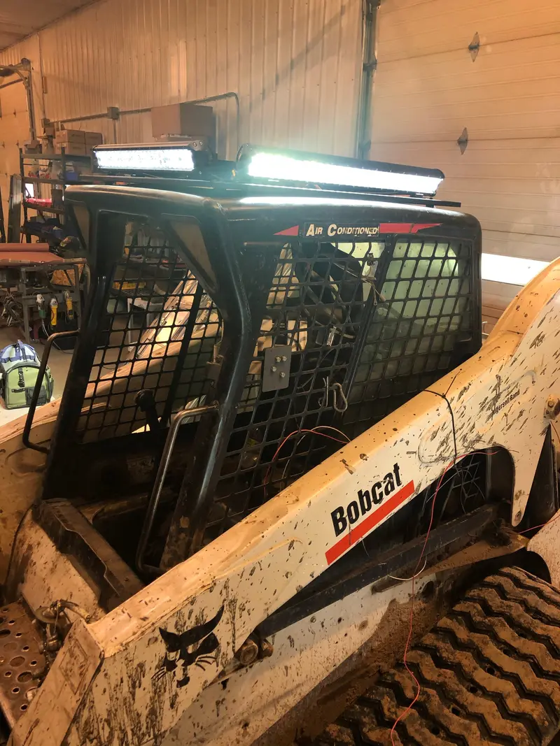 Skid Steer Light Bar - 4-Sided, 360 Degree Led Wireless Roof Top Light Bar Fits Bobcat, Etc. 2