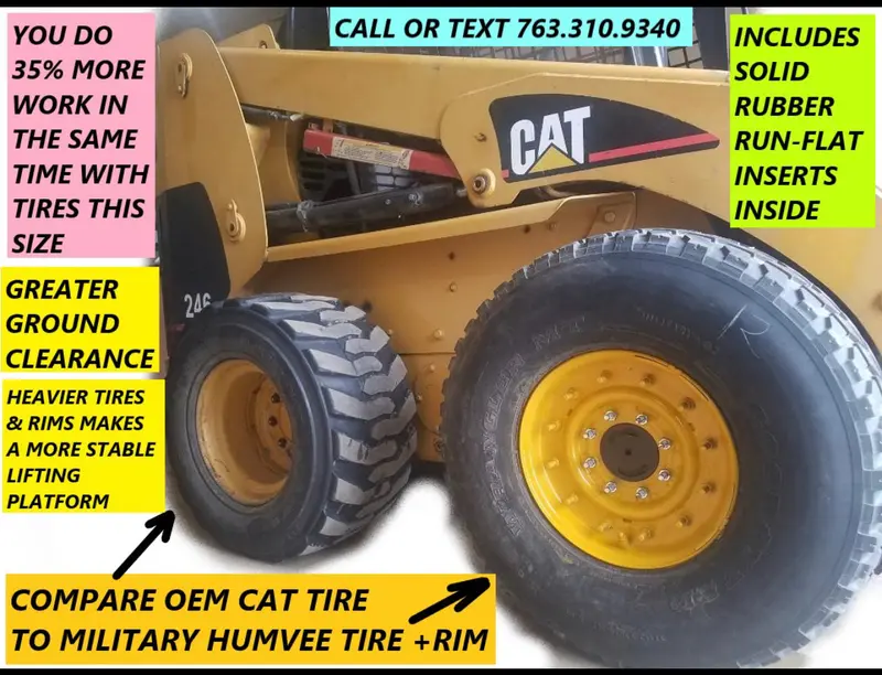 Skid Steer Wheel, Rim And Tire Adapter Plates - Adapt To 8 Lug Rims - Bobcat Skid Steer Loader 2