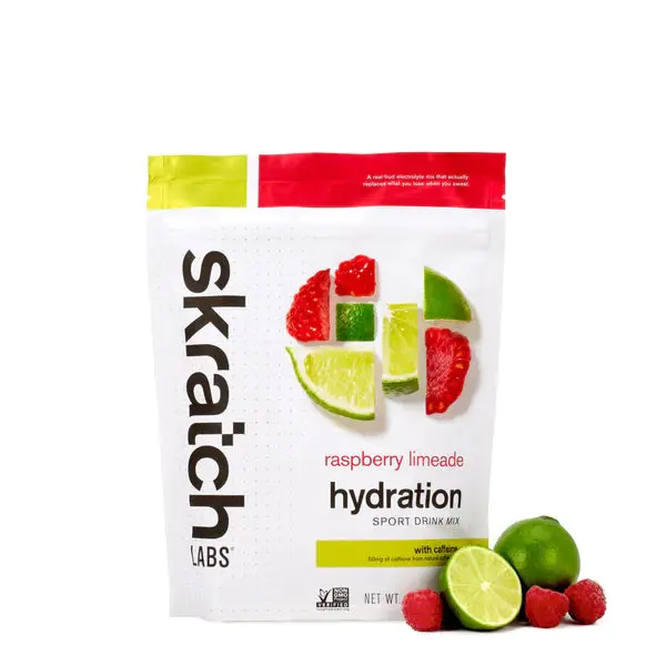 Skratch Labs Sport Hydration Drink Mix - Raspberry Limeade With Caffeine 1