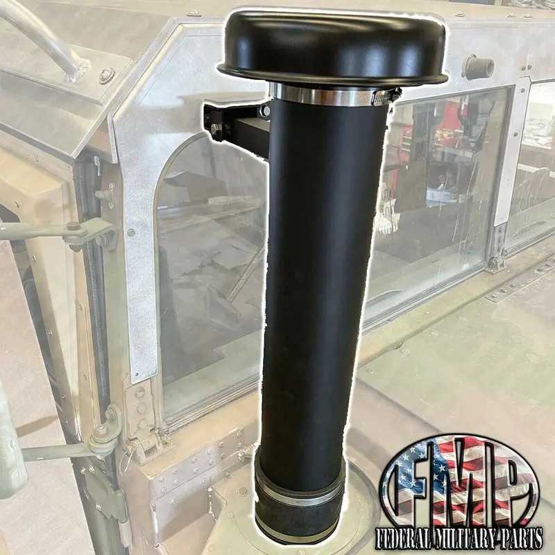 Snorkel Tube, Reducer, Cap & Clamp (4 Part Kit) For Military Humvee (Non-Oem) - Color Black, Tan Or Green 2