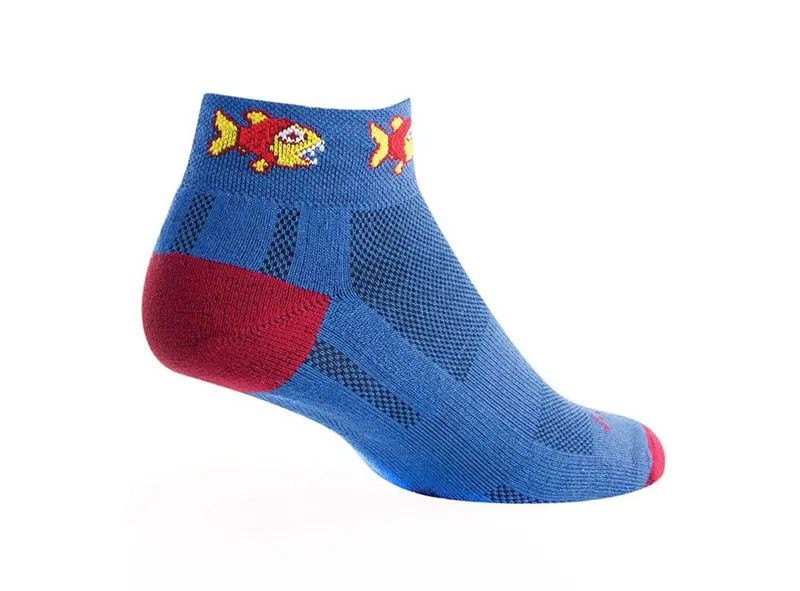 Sockguy 1" Channel Air Cuff Sock - Nibbles - Blue 1