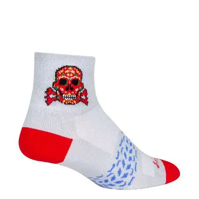 Sockguy Classic 3" Cuff Sock - Red Skull 1