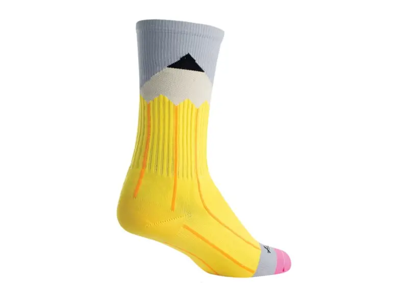 Sockguy Classic 6" Crew Cuff Sock - No 2 Pencil - Yellow 1