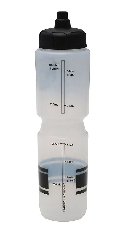Soma Further Auto Valve Water Bottle - 36Oz - Frosted Clear-Black 2