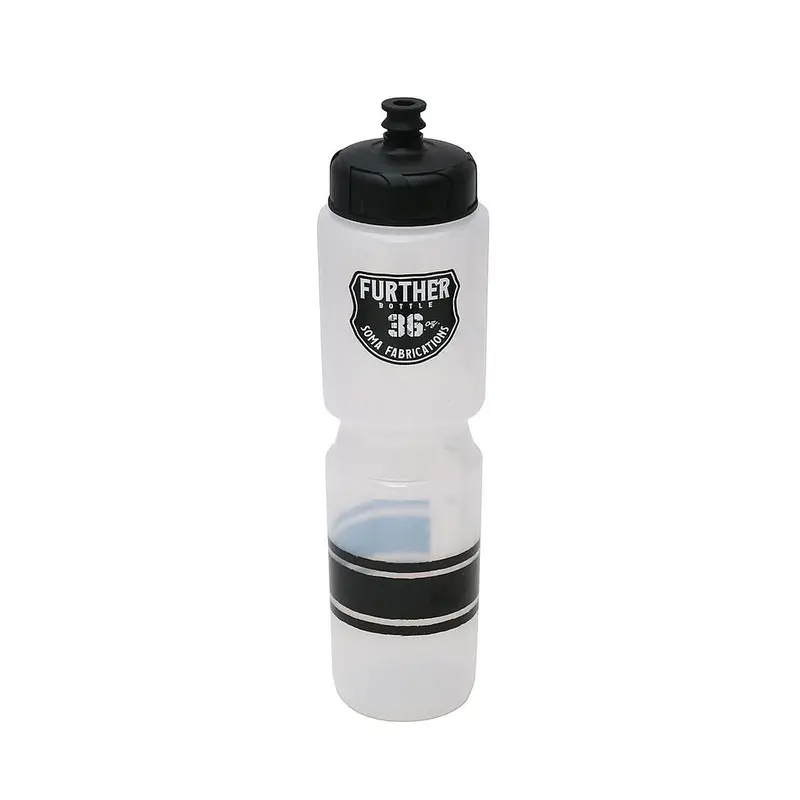 Soma Further Soft Bite Big Flow Valve Water Bottle - 36Oz - Frosted Clear-Black 1