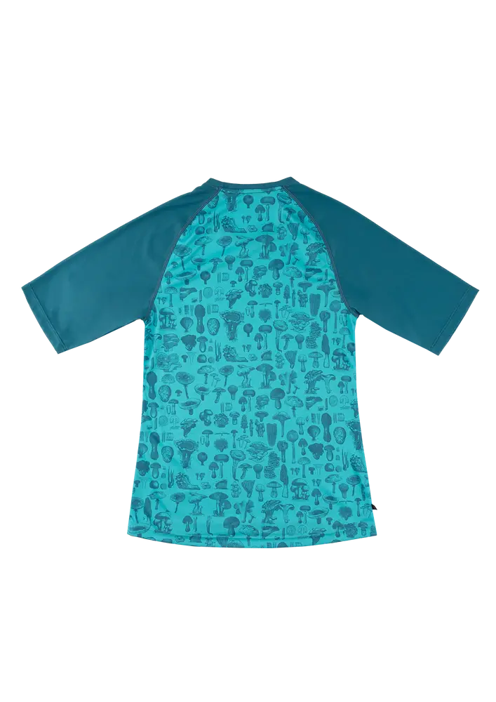 Sombrio Alder 2 3/4 Sleeve Mtb Jersey - Womens - Mushroom-Boreal Blue-Skyline Blue 2