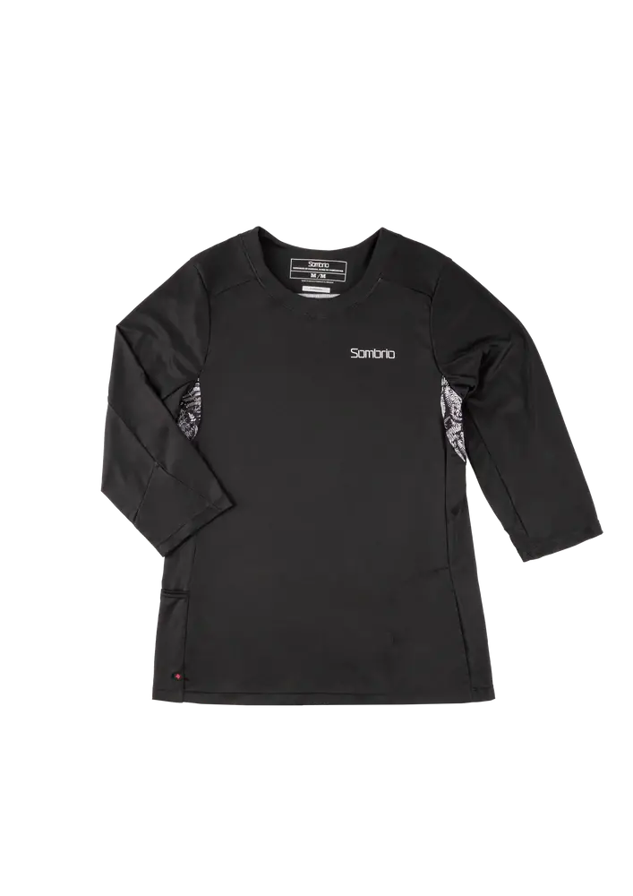 Sombrio Altitude 3/4 Sleeve Mtb Jersey - Womens - Fern Lilac-Black 1