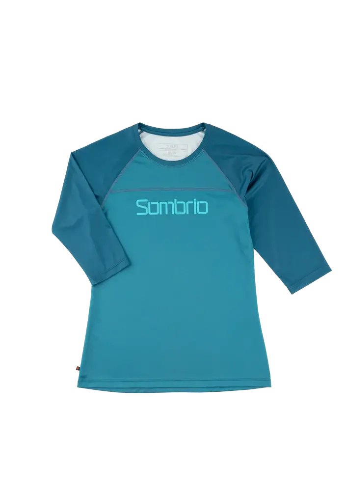 Sombrio Noble 2 3/4 Sleeve Mtb Jersey - Womens - Sombrio-Boreal Blue-Midnight Blue 1
