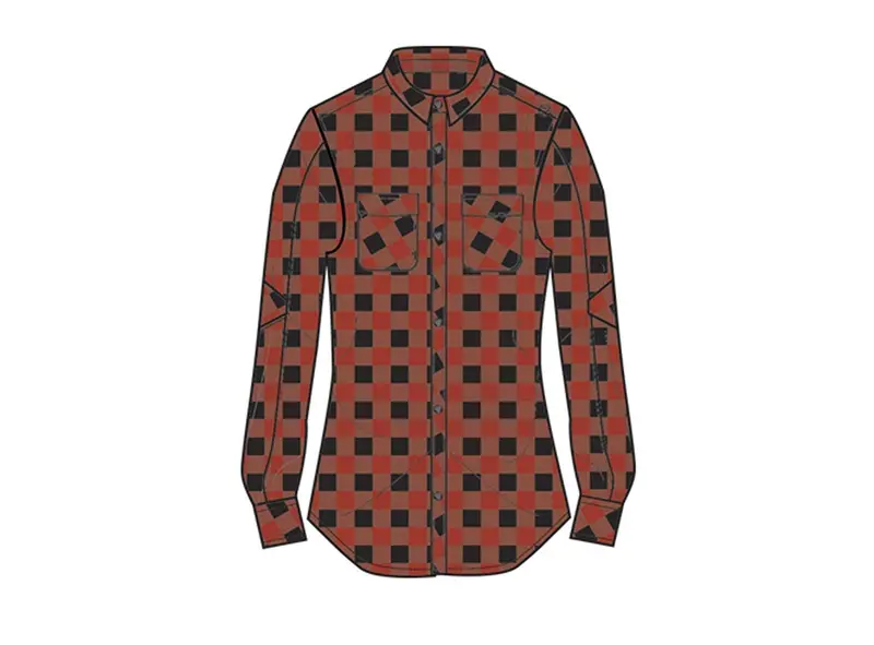 Sombrio Silhouette Riding Shirt - Womens - Red Plaid 1
