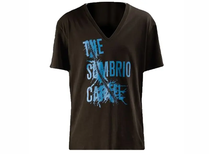 Sombrio Splash V Neck Tee Shirt - Black 1