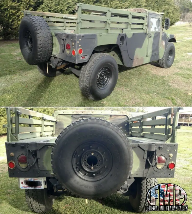 Spare Tire Carrier - Tail Gate Mounted -  For Humvee M998 & Hmmwv 1