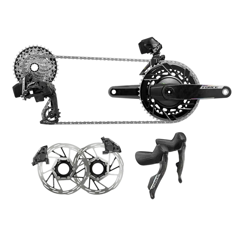 Sram Force Axs E1 Hrd 2X Groupset - Black 1