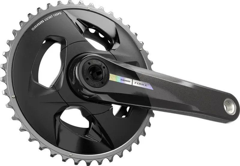 Sram Force D2 Dub Wide 2X12 Spd Road Crankset - Unicorn Gray-Laser Foil 2