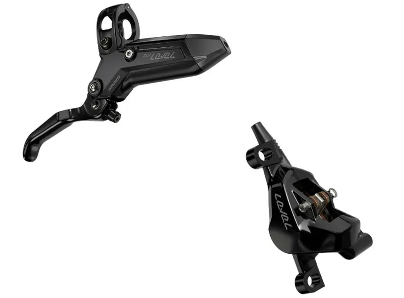 Sram Level Silver Stealth Disc Brake And Lever - Front - Black Anodized 1