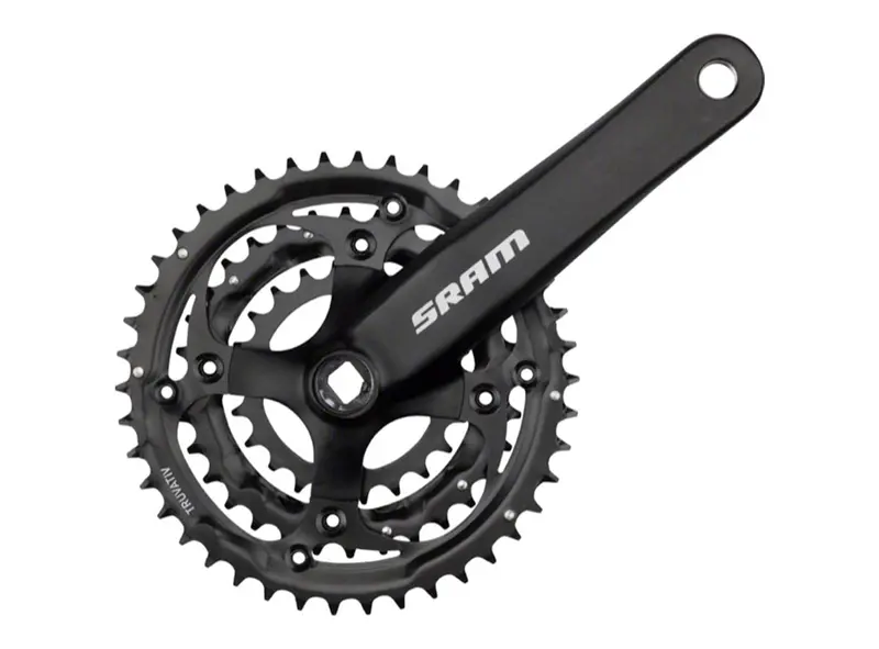 Sram S-600 8 Speed Triple Square Taper Mtb Crankset - Black 1