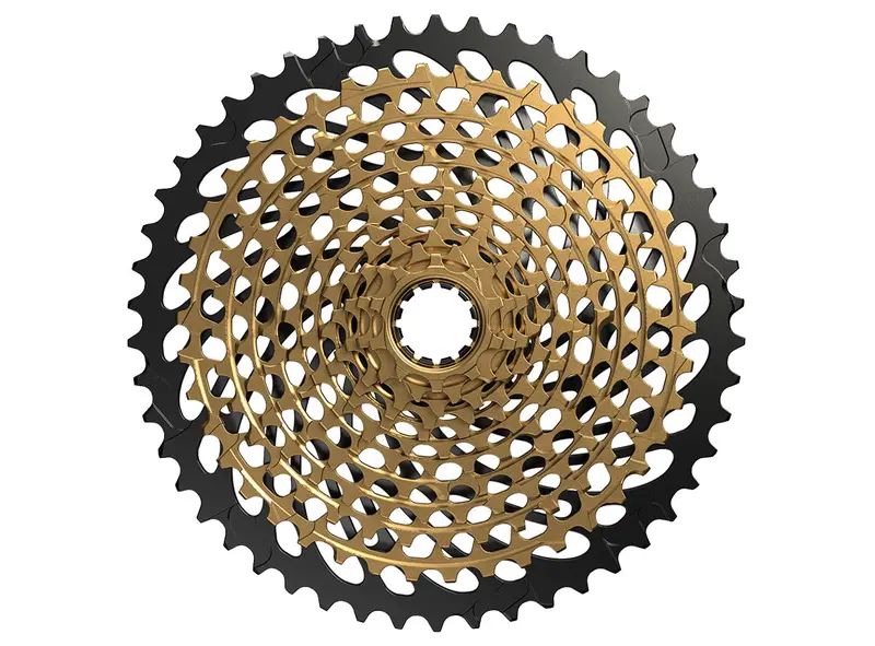 Sram Xg1299 Eagle 12 Spd Mtb Cassette - Gold-Black 1